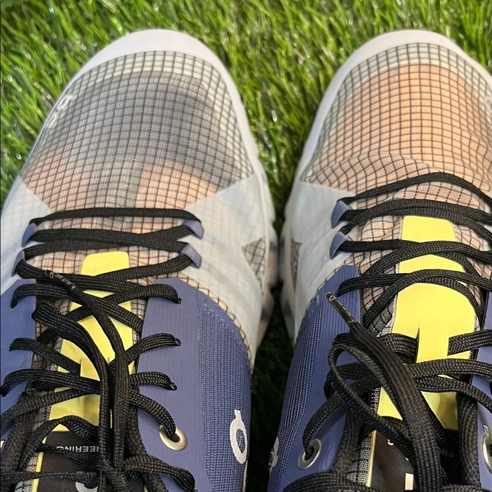 On Running Men's Sneakers in Blue, Gray & Yellow Accent